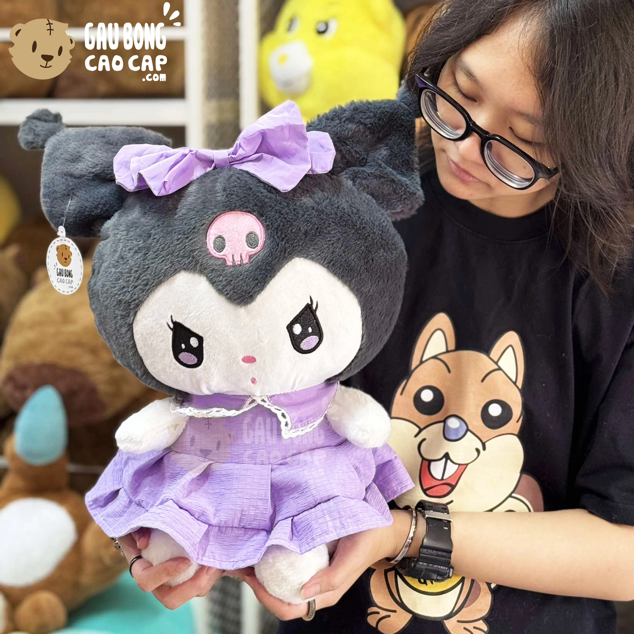 Gấu bông kuromi màu tím