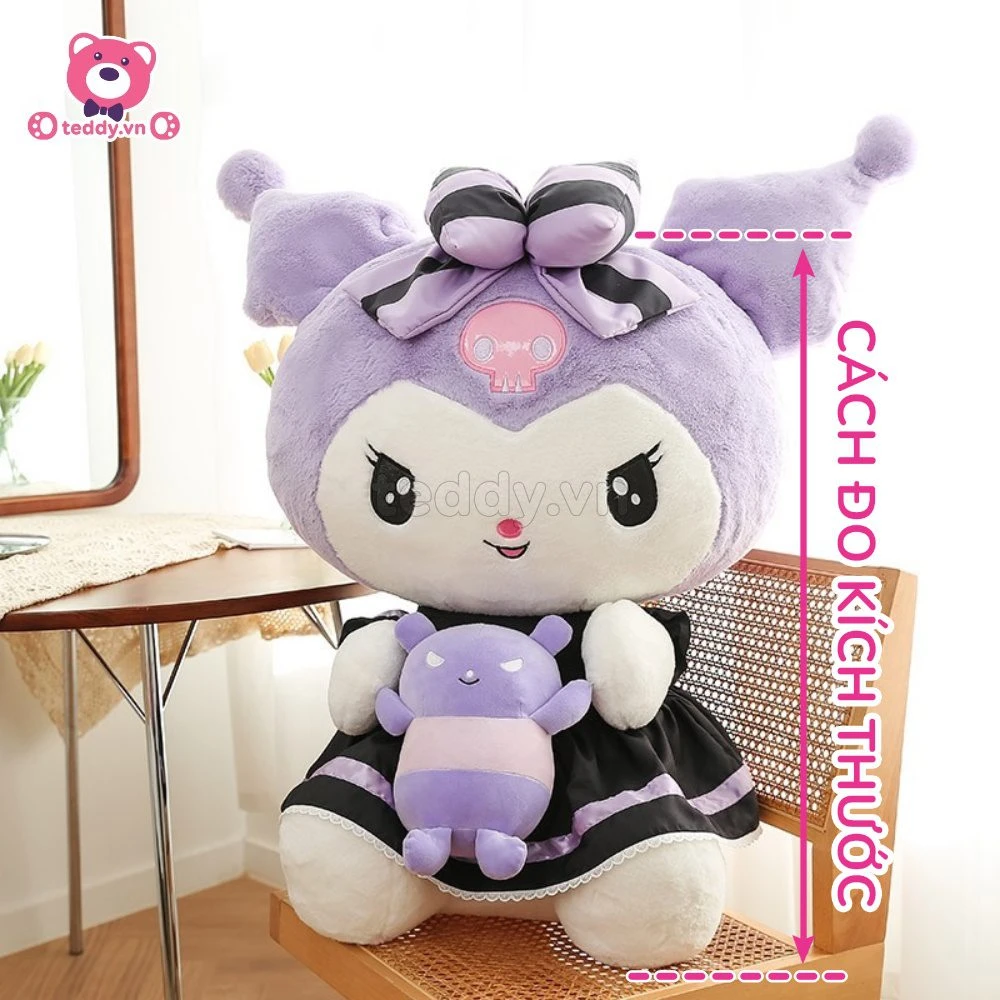 Gấu bông kuromi ôm gấu