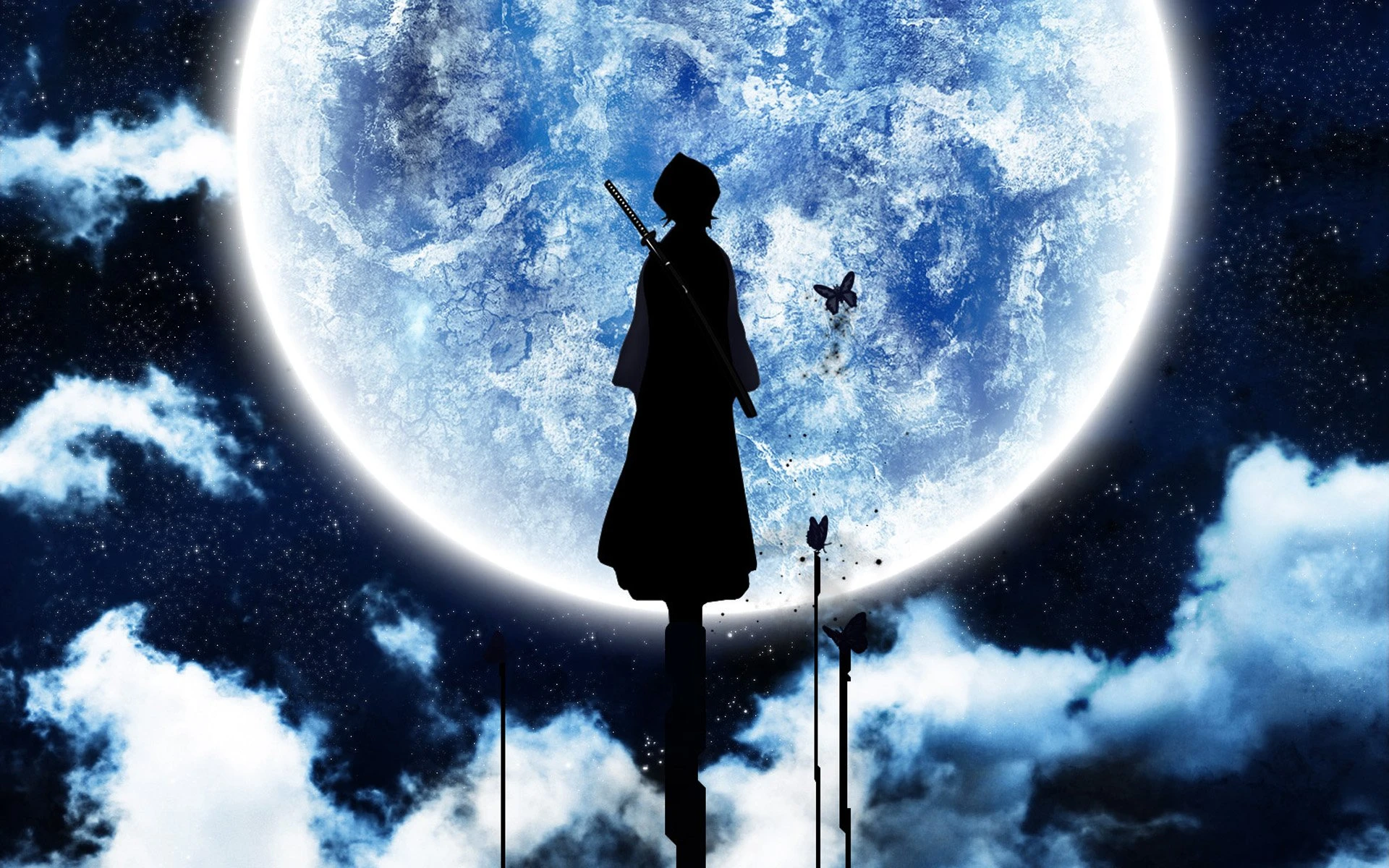 Cảnh mặt trăng trong anime tạo không gian huyền bí