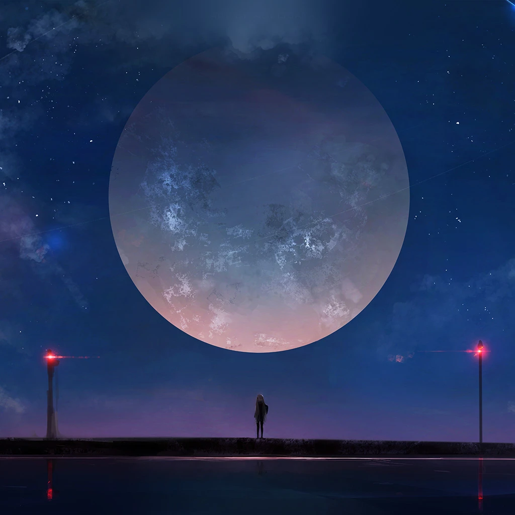 Hình nền mặt trăng anime tuyệt đẹp cho những ai yêu thích nghệ thuật