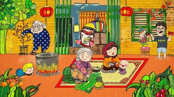 Chợ Tết đông vui