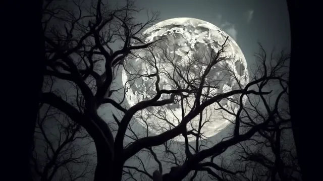 Eerie Moonlit Scene