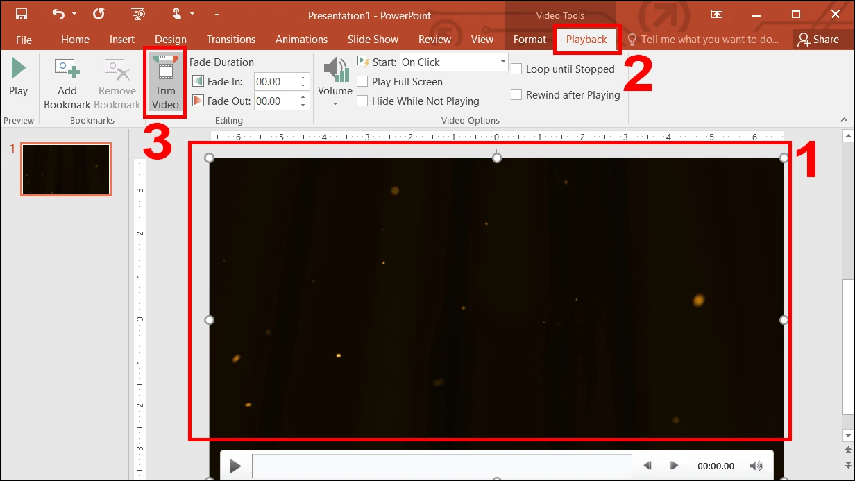 Cắt video trong PowerPoint