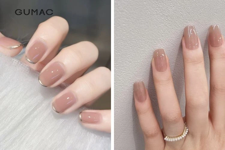 Mẫu Nail Hồng Thạch Nhẹ Nhàng