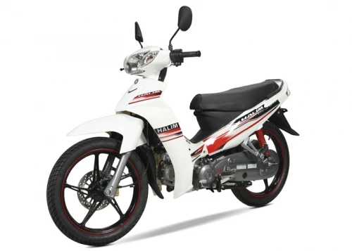 Cận cảnh xe Sirius 50cc màu trắng