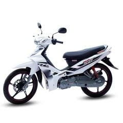 Tổng thể xe máy Sirius 50cc màu trắng