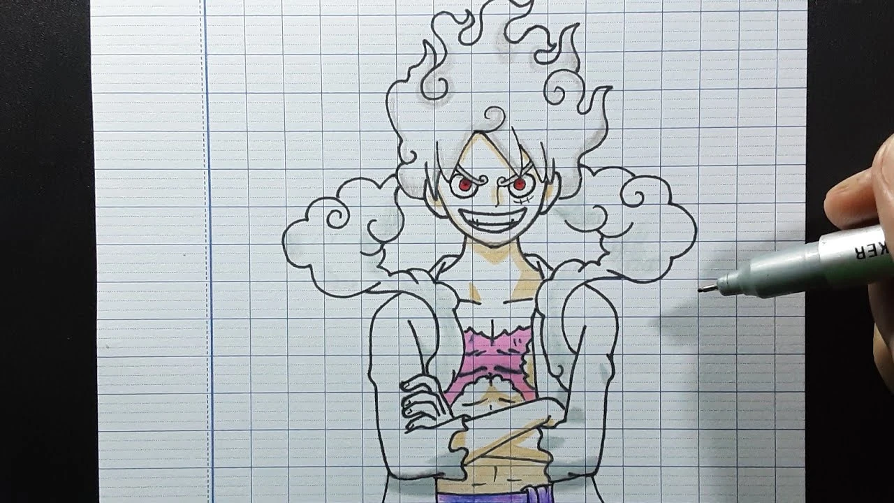 Một tác phẩm nghệ thuật về Luffy Gear 5