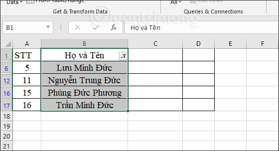 Hộp thoại tìm kiếm trong Excel