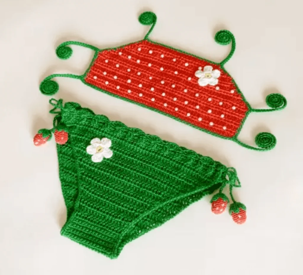 Móc bikini dưa hấu cho bé
