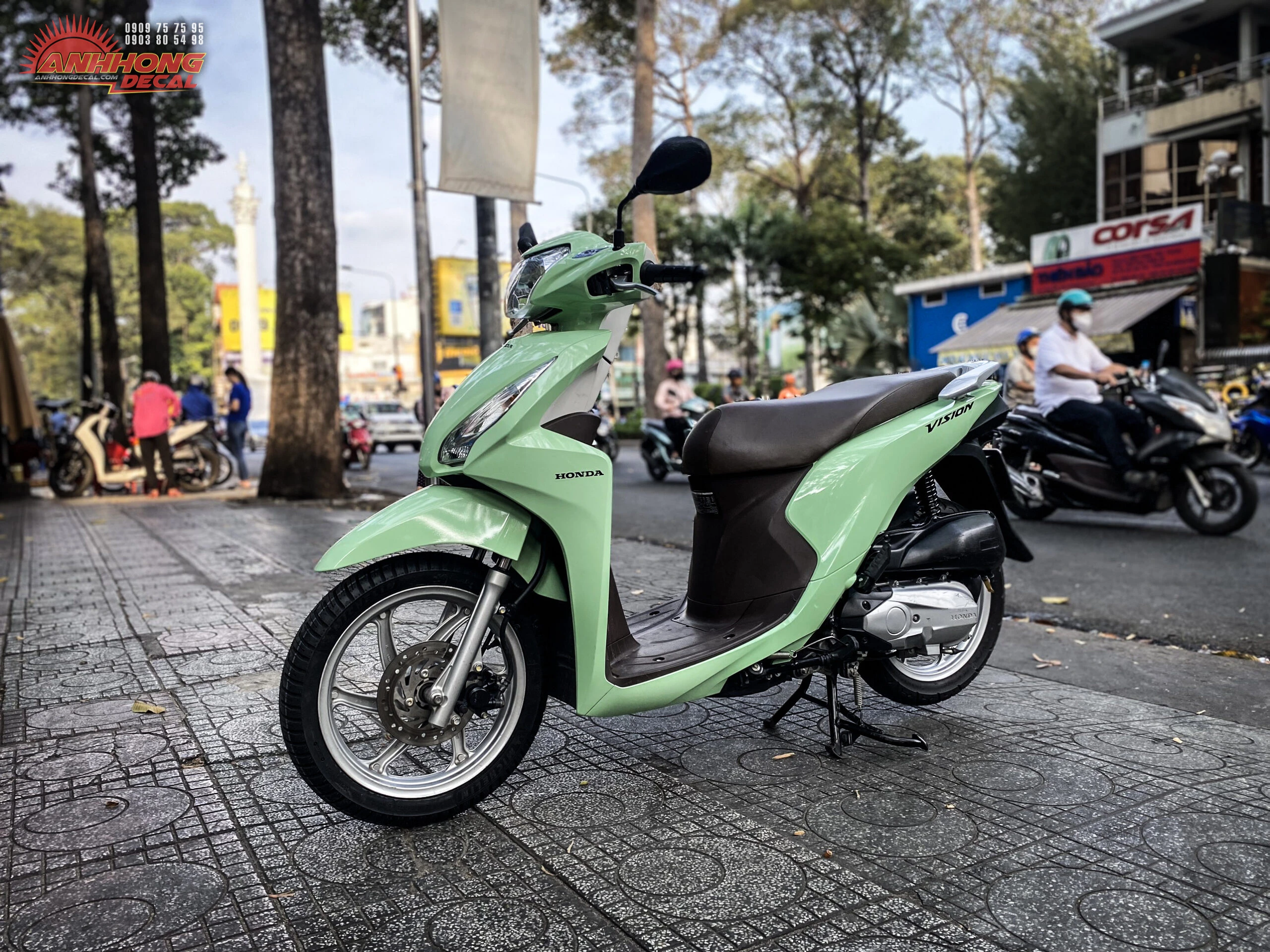 Honda Vision Xanh Mint Nhám