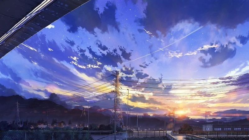 Cảnh biển trong anime