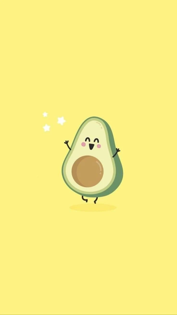 Hình nền điện thoại trái bơ siêu cute và dễ thương