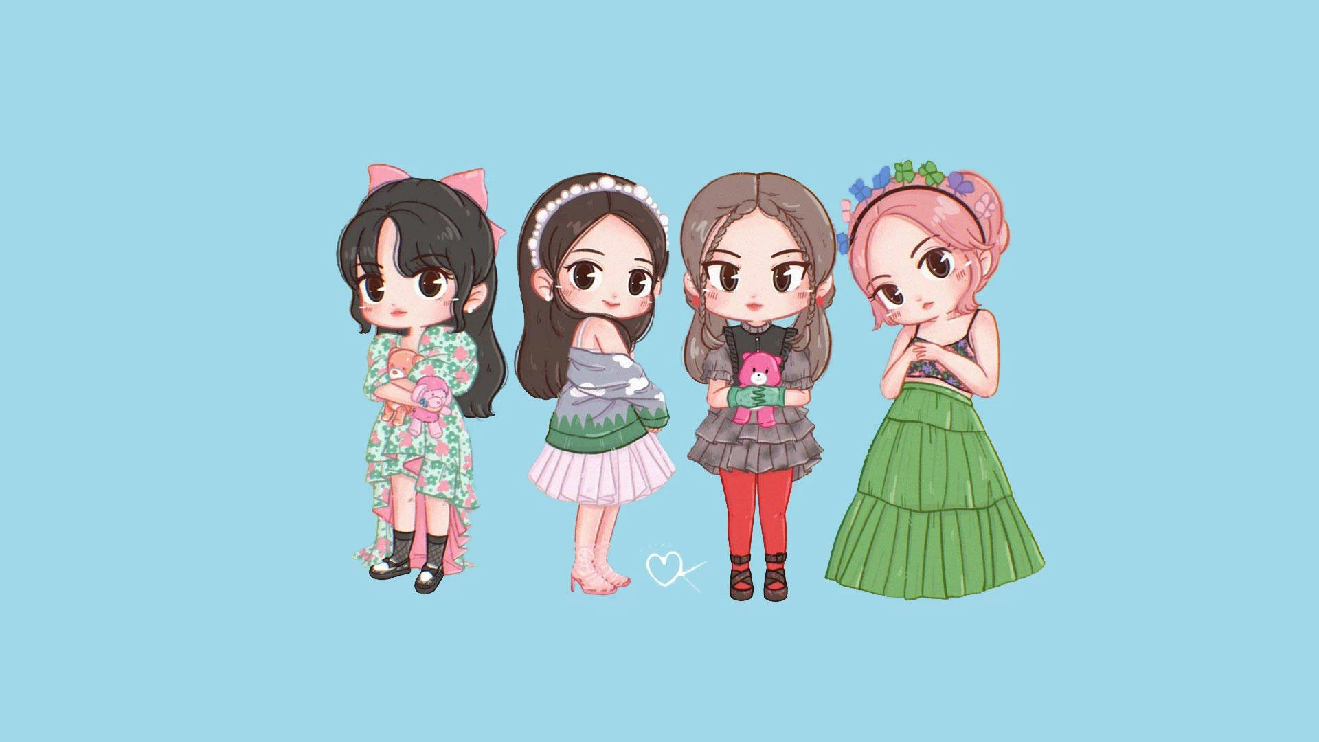 BLACKPINK chibi anime dễ thương