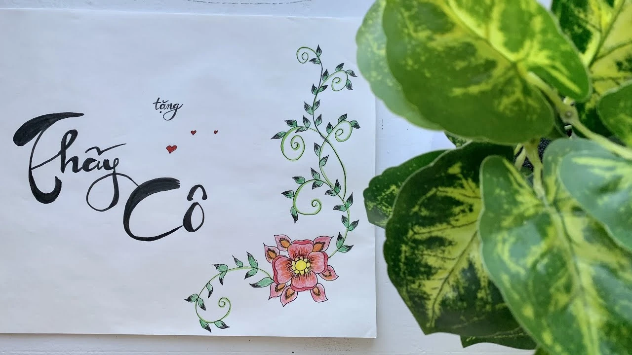Hình ảnh vẽ hoa dây leo xinh đẹp