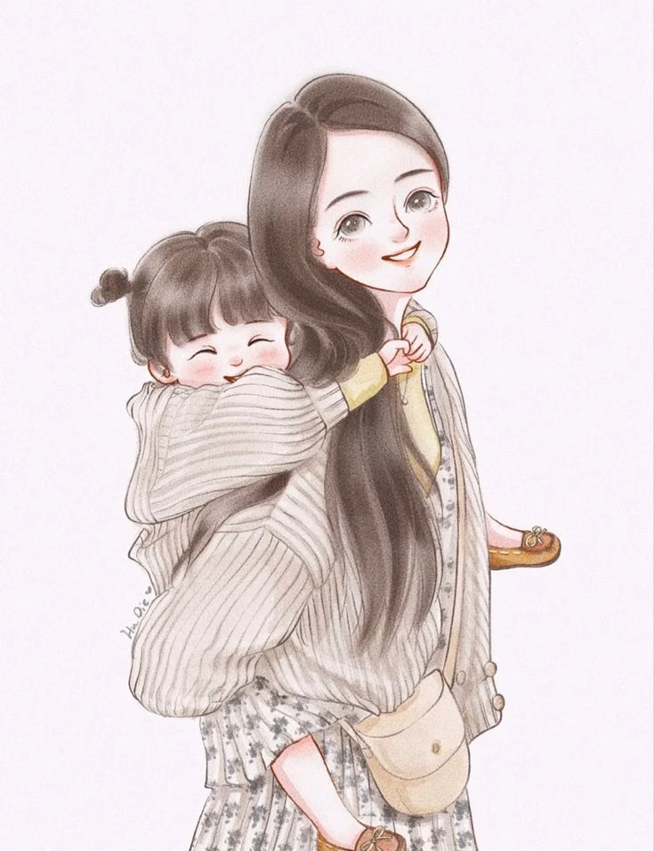 Mẹ và con gái hoạt hình