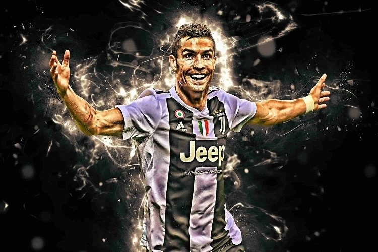 Hình ảnh Ronaldo trong màu áo Juventus