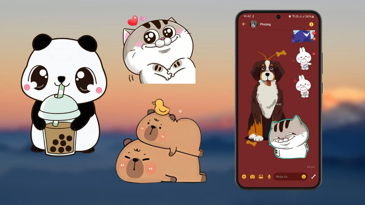 Lưu hình dán trên điện thoại