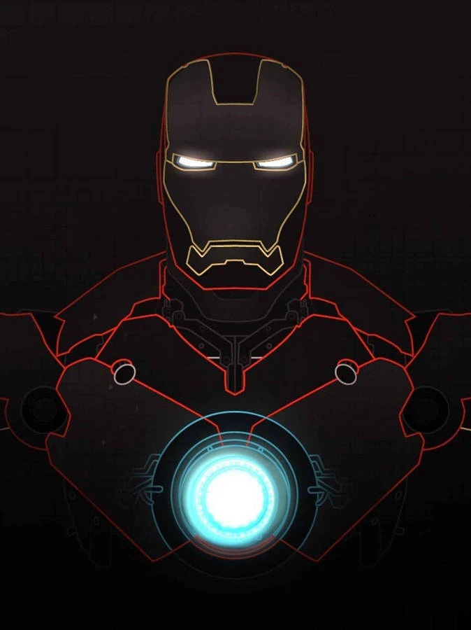 Hình nền Neon Iron Man