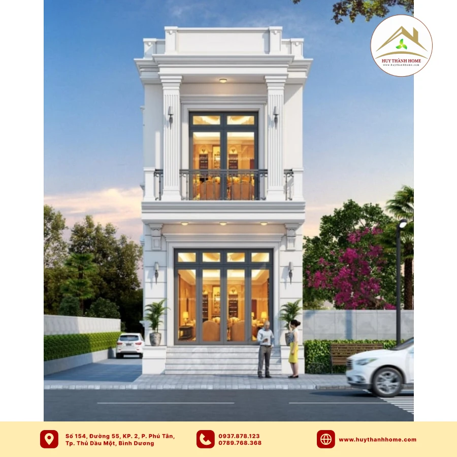 Phào chỉ mặt tiền nhà ống