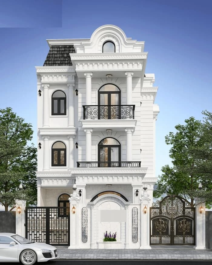 Phào chỉ mặt tiền nhà ống