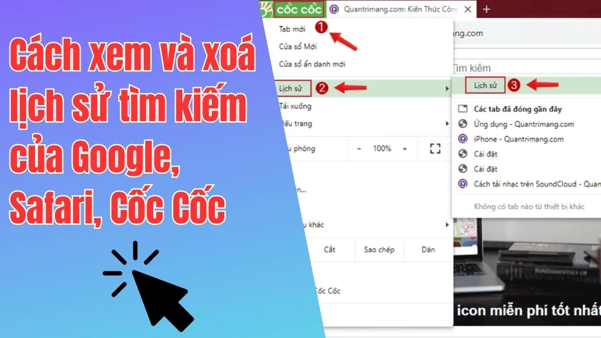 Hình ảnh kiểm tra lịch sử tìm kiếm