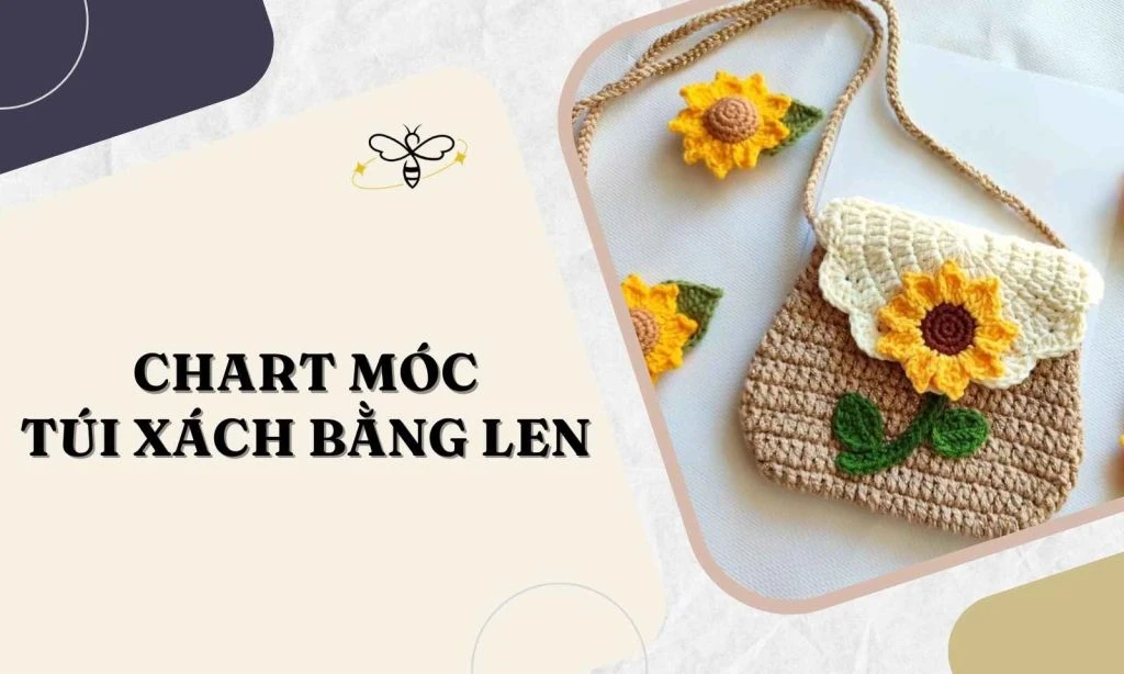 Túi xách móc bằng len