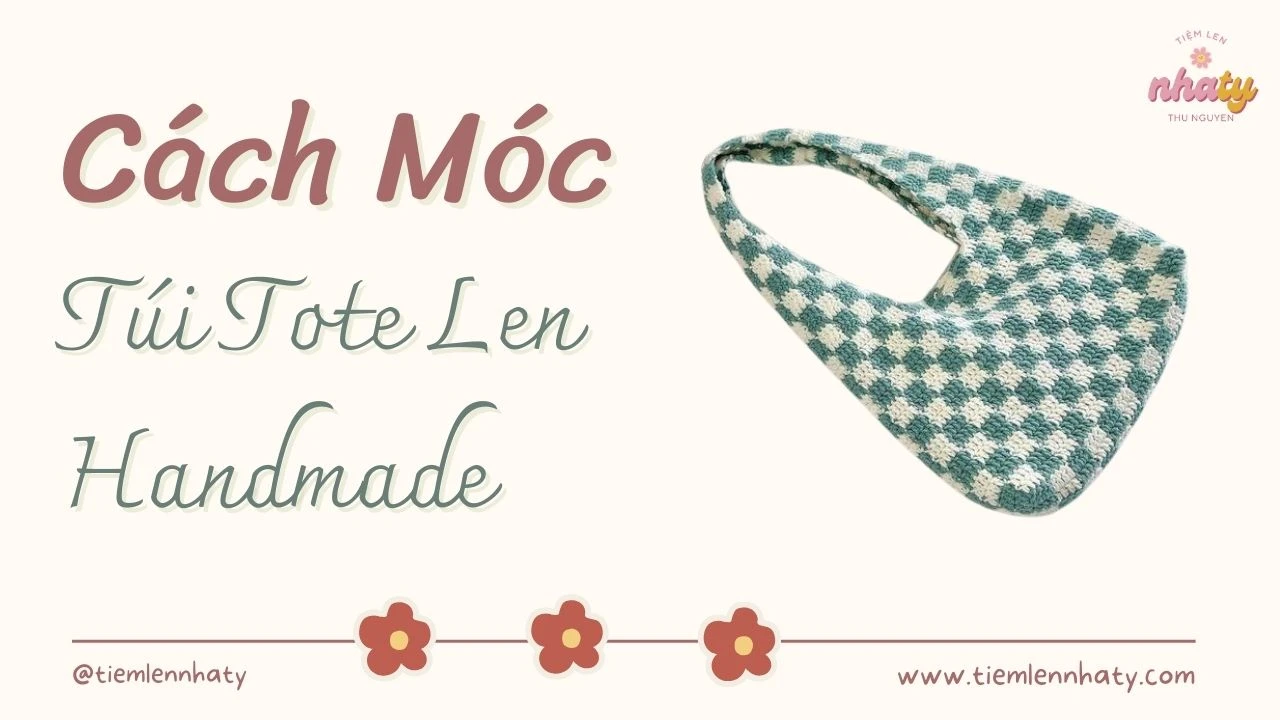 Móc túi tote len