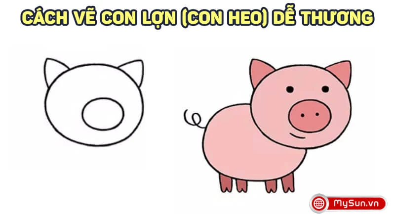 Vẽ con heo đáng yêu