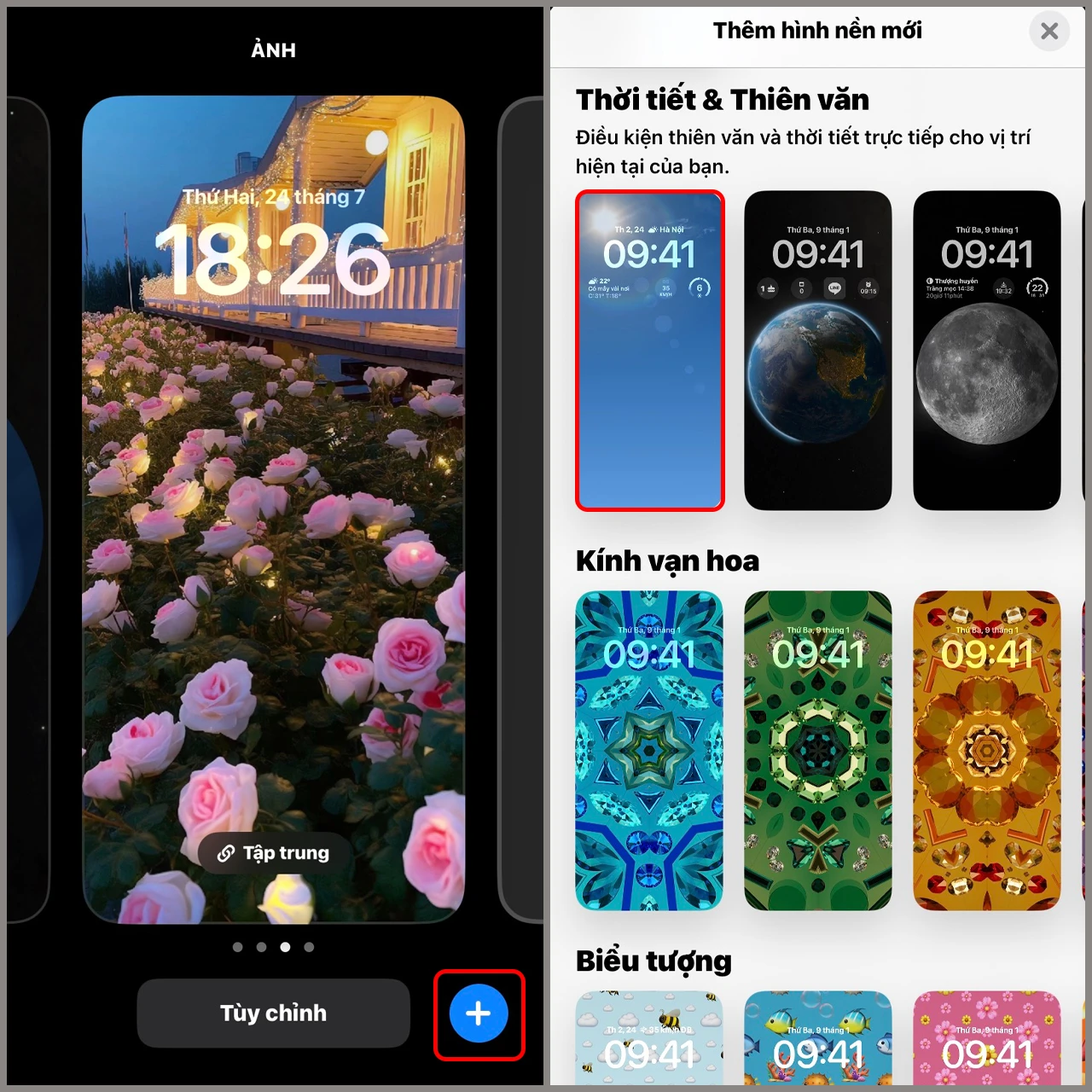 Màn hình khóa iPhone đẹp với hình nền nghệ thuật