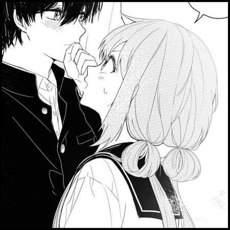 Avatar đôi anime đen trắng
