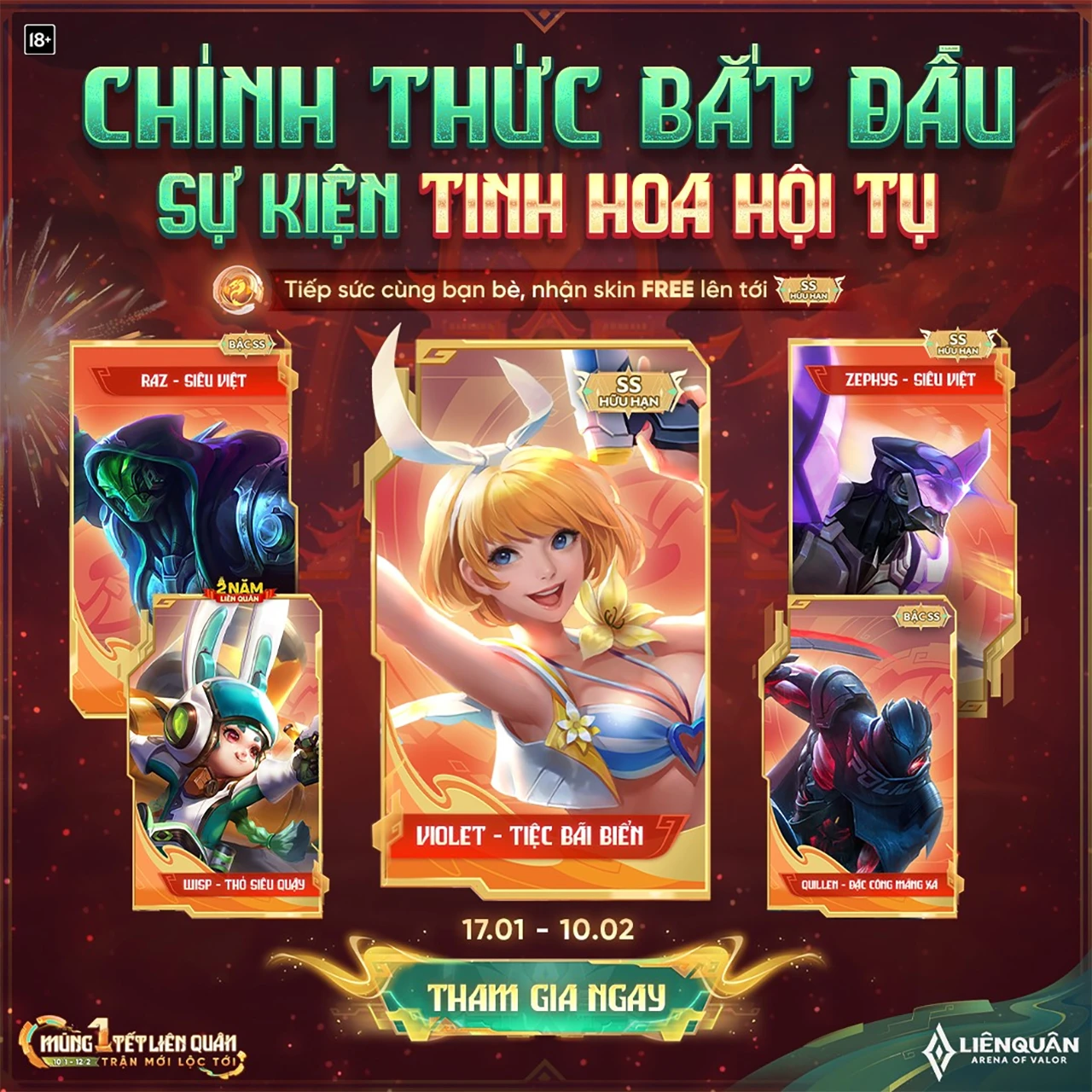 Cách nhận skin miễn phí trong Liên Quân Mobile