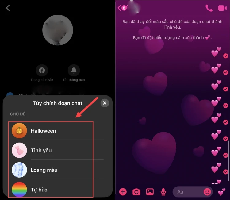 Hướng dẫn thay đổi hình nền Messenger trên iPhone