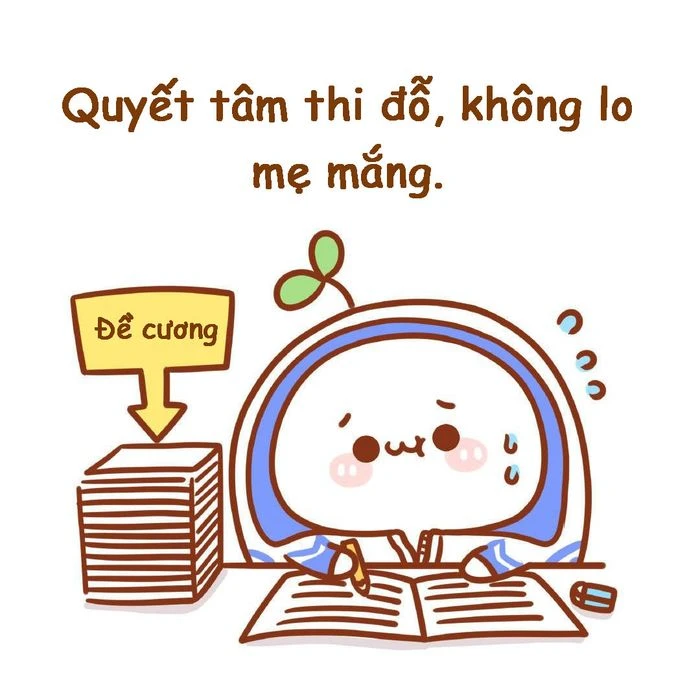 Hình ảnh quyết tâm ôn thi