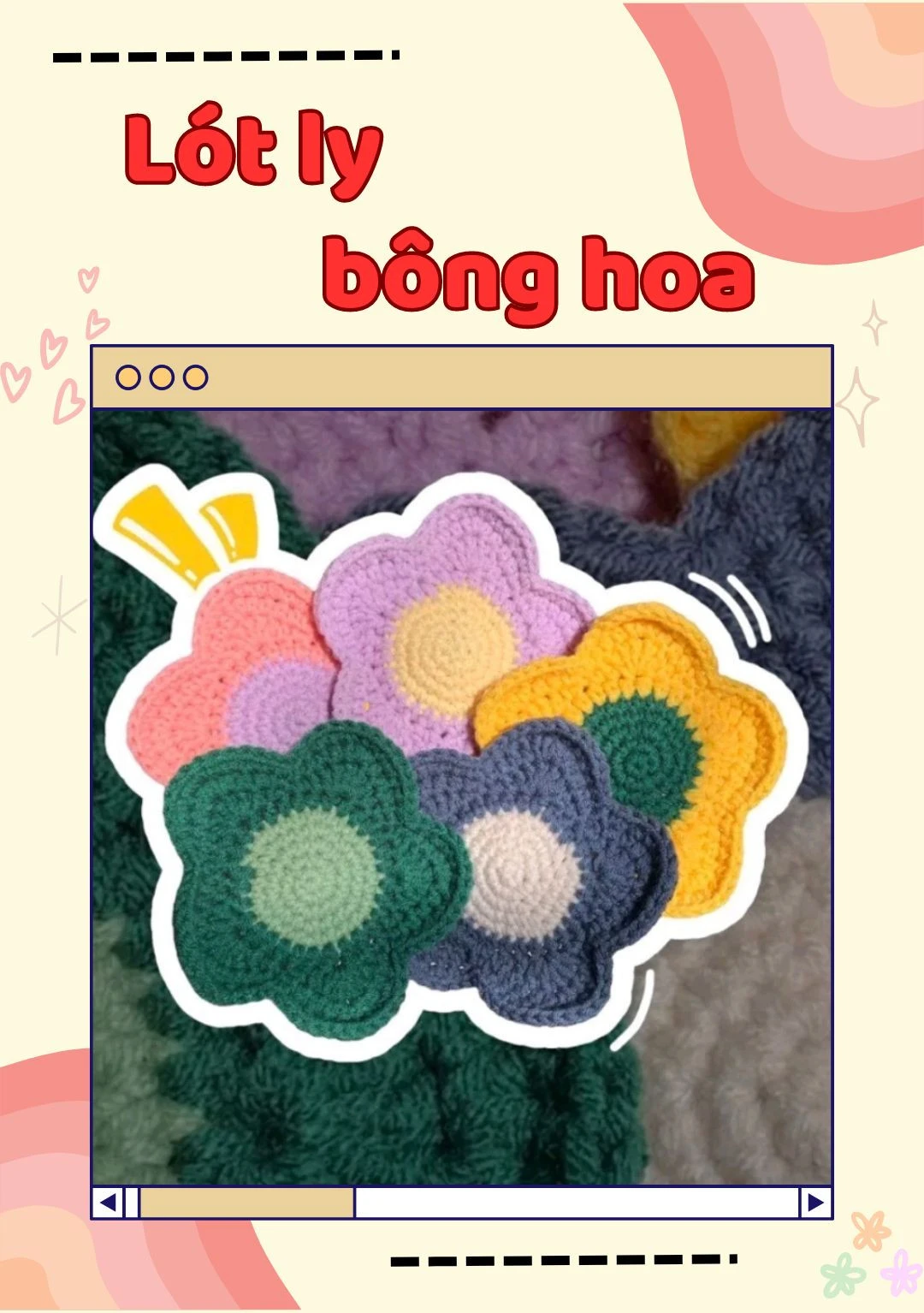 Miếng lót ly hình hoa