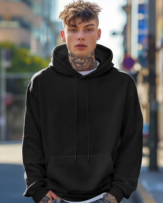 Áo Khoác Nam Màu Đen Oversized