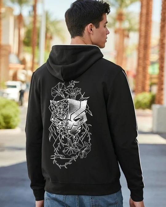 Áo Khoác Đen Graphic Printed