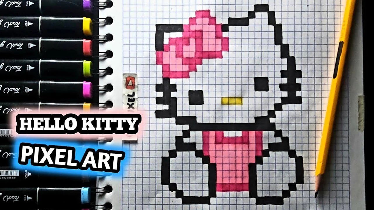 Hello Kitty Pixel Art Tutorial