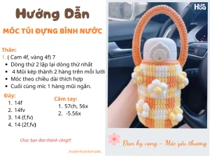 Túi đựng bình nước handmade