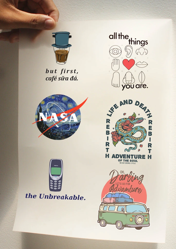 Các mẫu sticker ủi áo