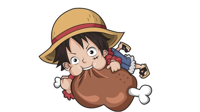 Hình ảnh Luffy với thiết kế dễ thương