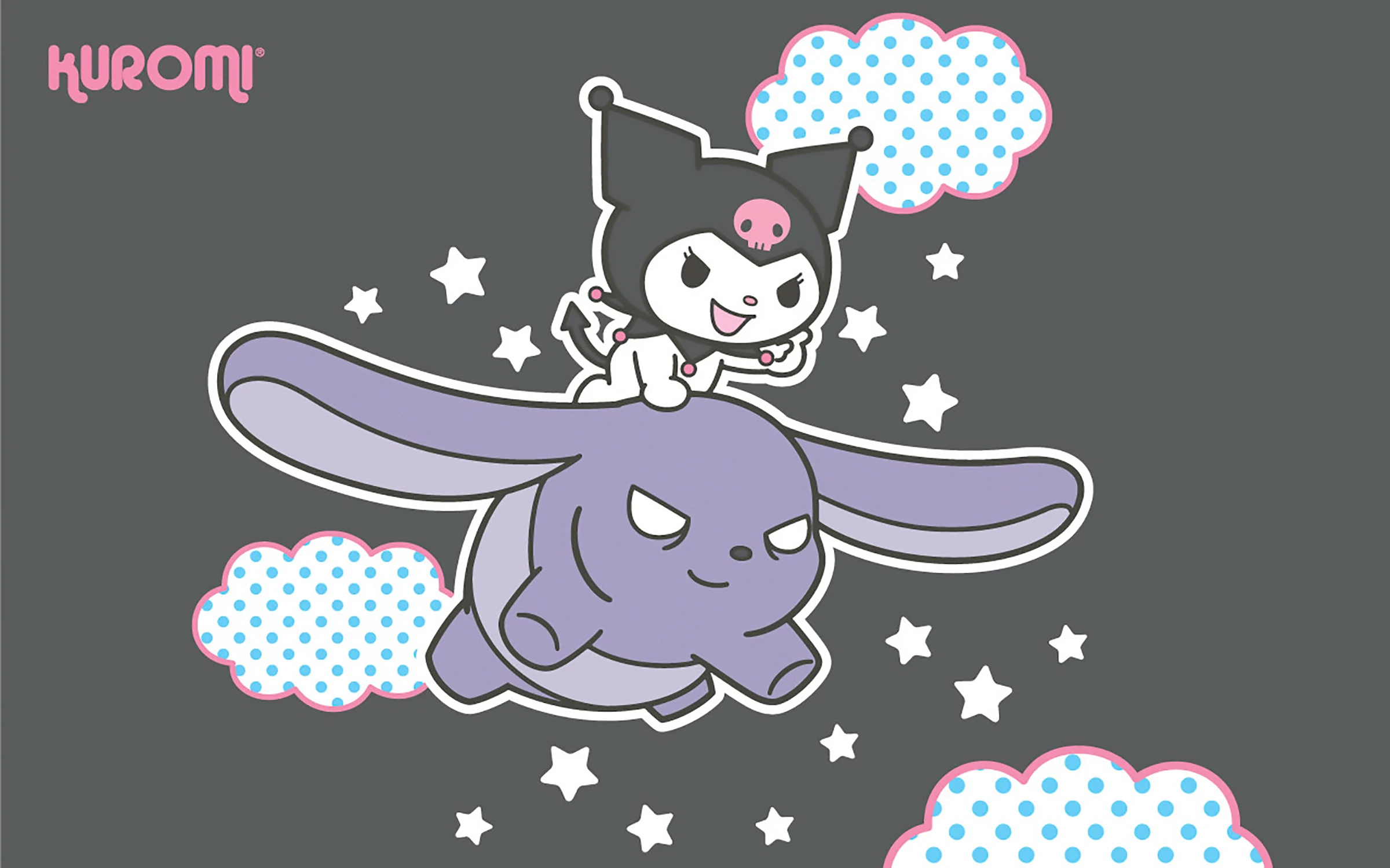 Kuromi Flying Wallpaper