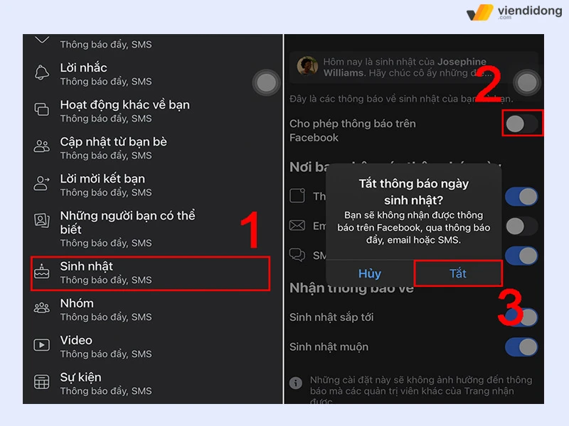 Truy cập cài đặt trên Facebook