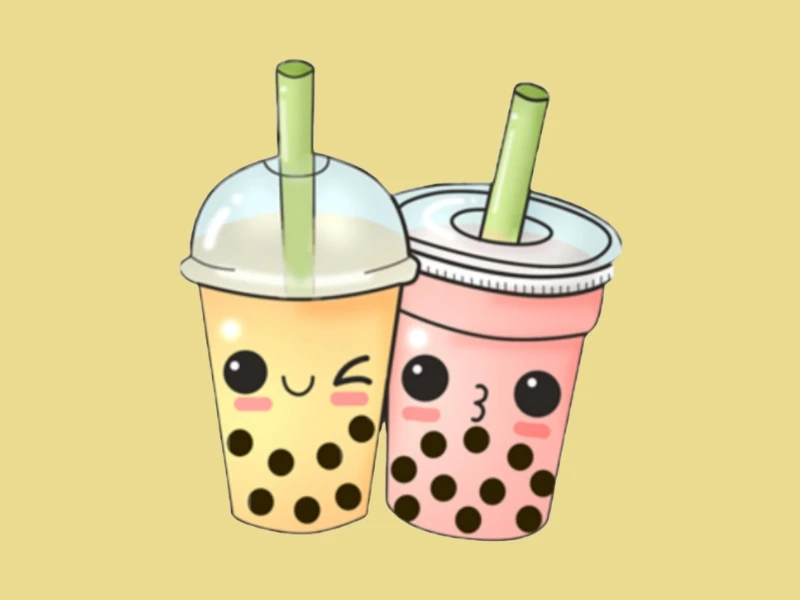 Ly trà sữa cute