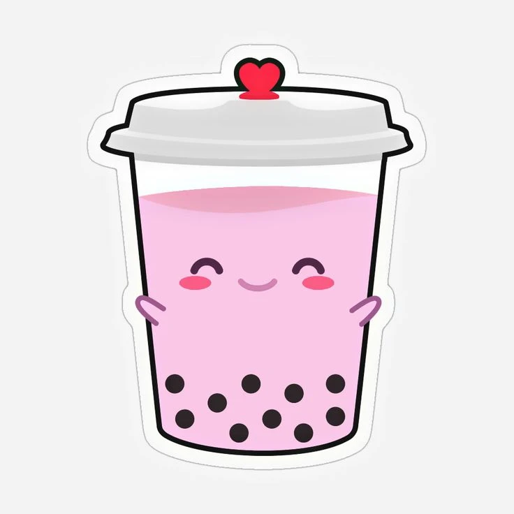 Hình ảnh ly trà sữa cute