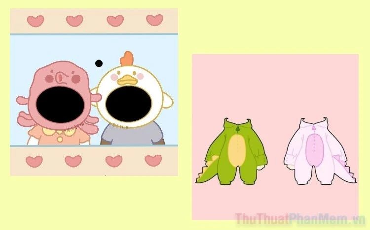 ảnh ghép mặt cute 2 người
