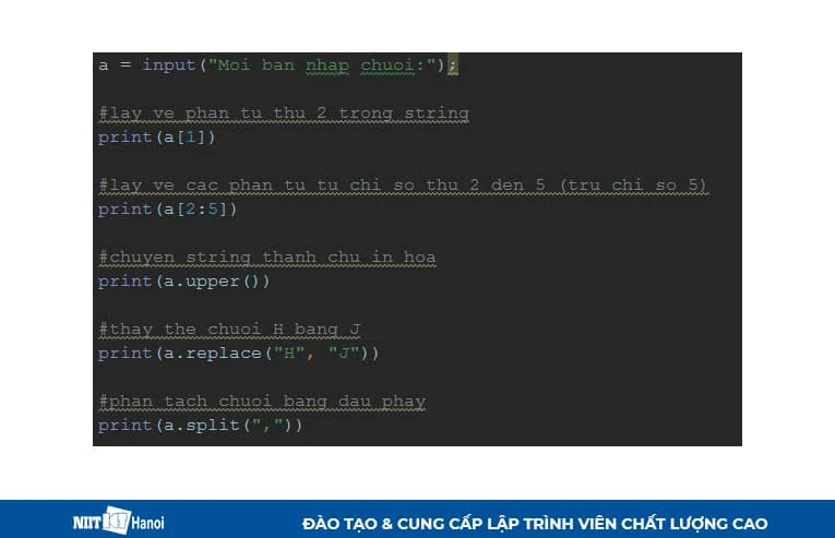 Cách làm việc với chuỗi trong Python