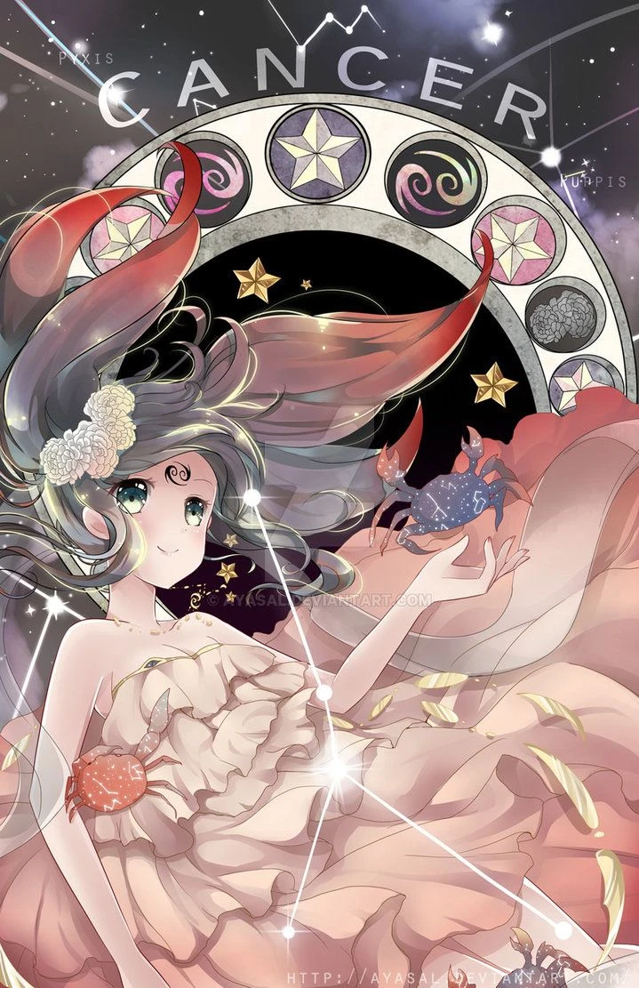 Hình ảnh cung Cự Giải nữ anime ngầu