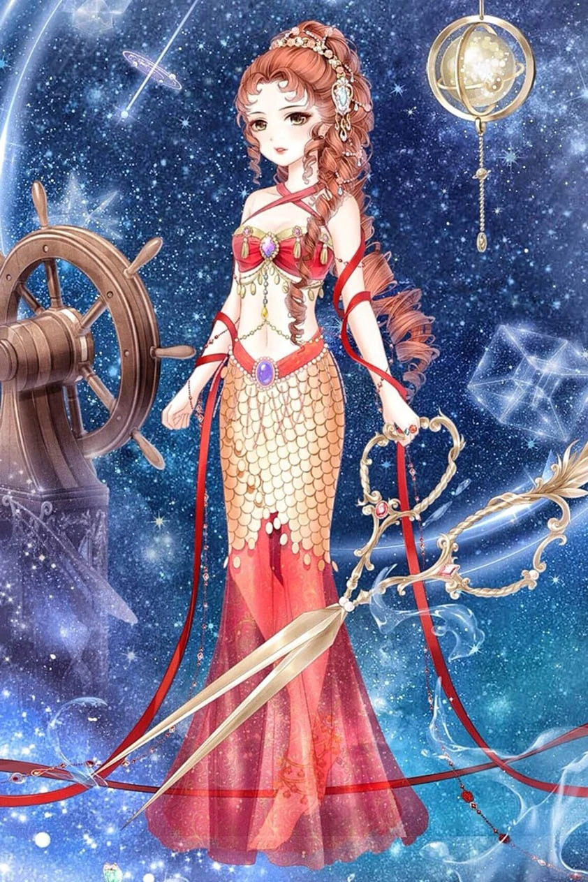 Hình ảnh cung Cự Giải nữ trong anime