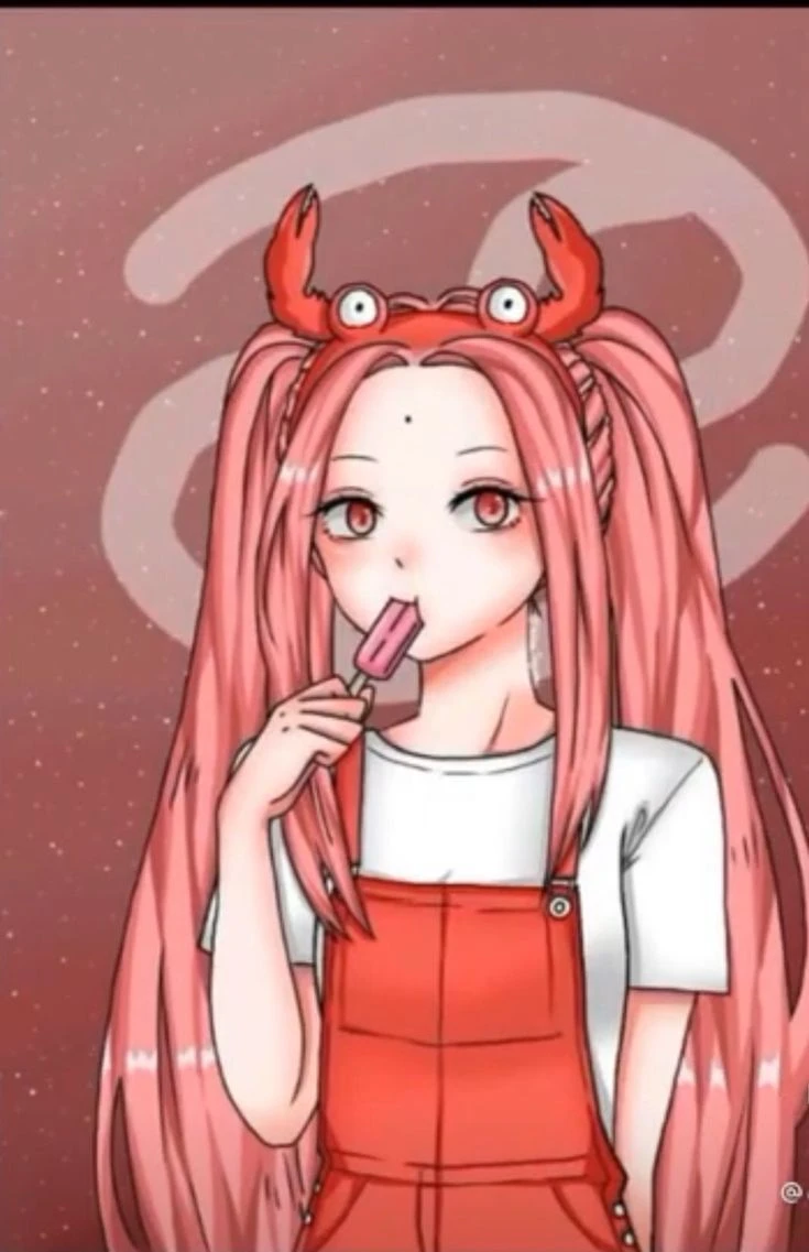 Hình ảnh anime Cự Giải nữ độc đáo