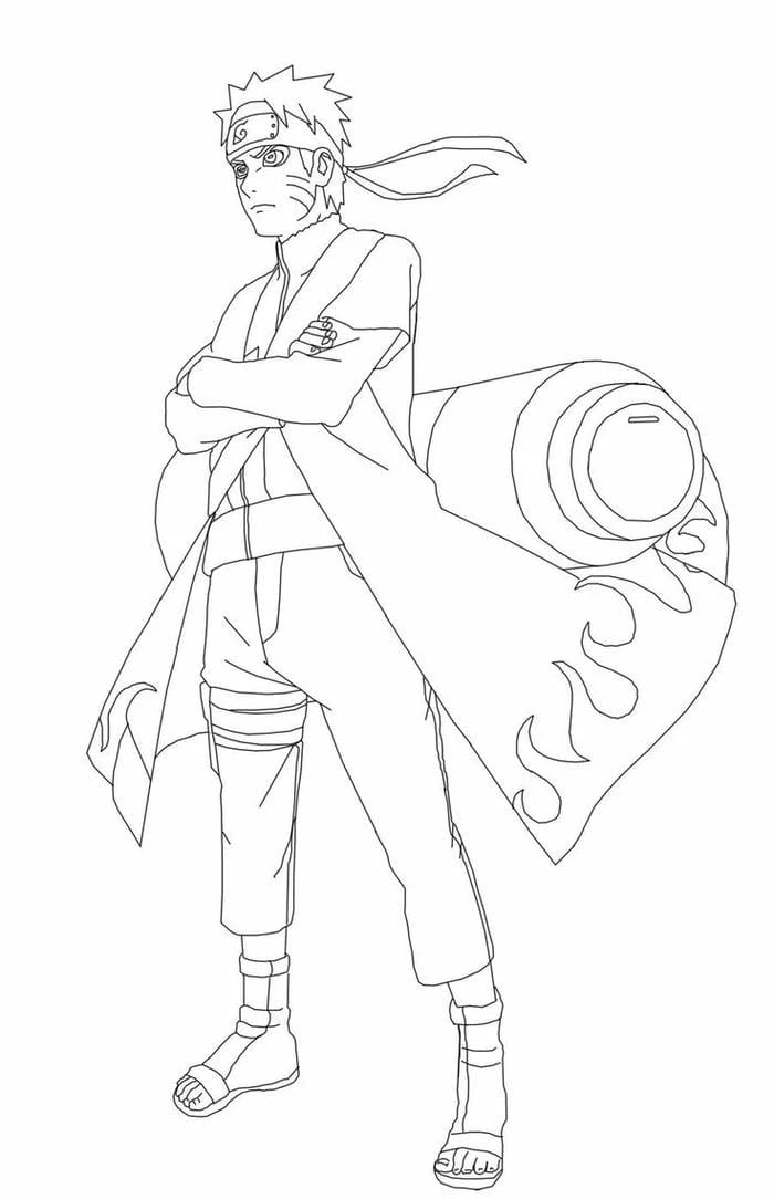 Tranh tô màu Naruto cool ngầu